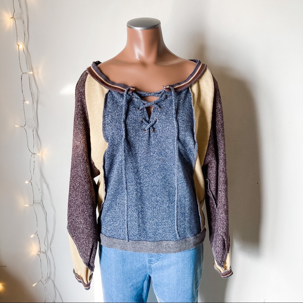 {Gilded Intent} Colorblock Sweatshirt